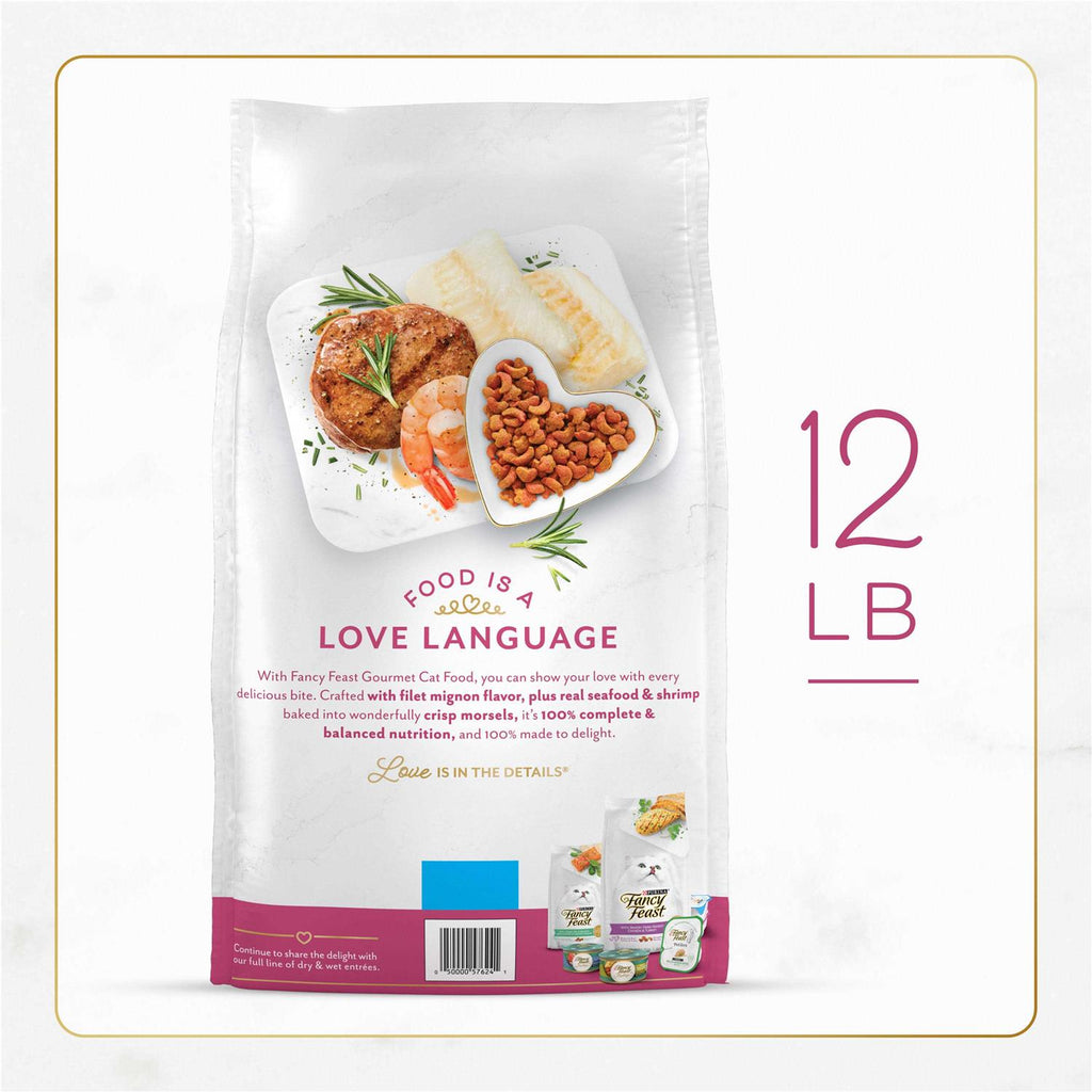 Dry Cat Food Filet Mignon Flavor with Seafood & Shrimp O4652
