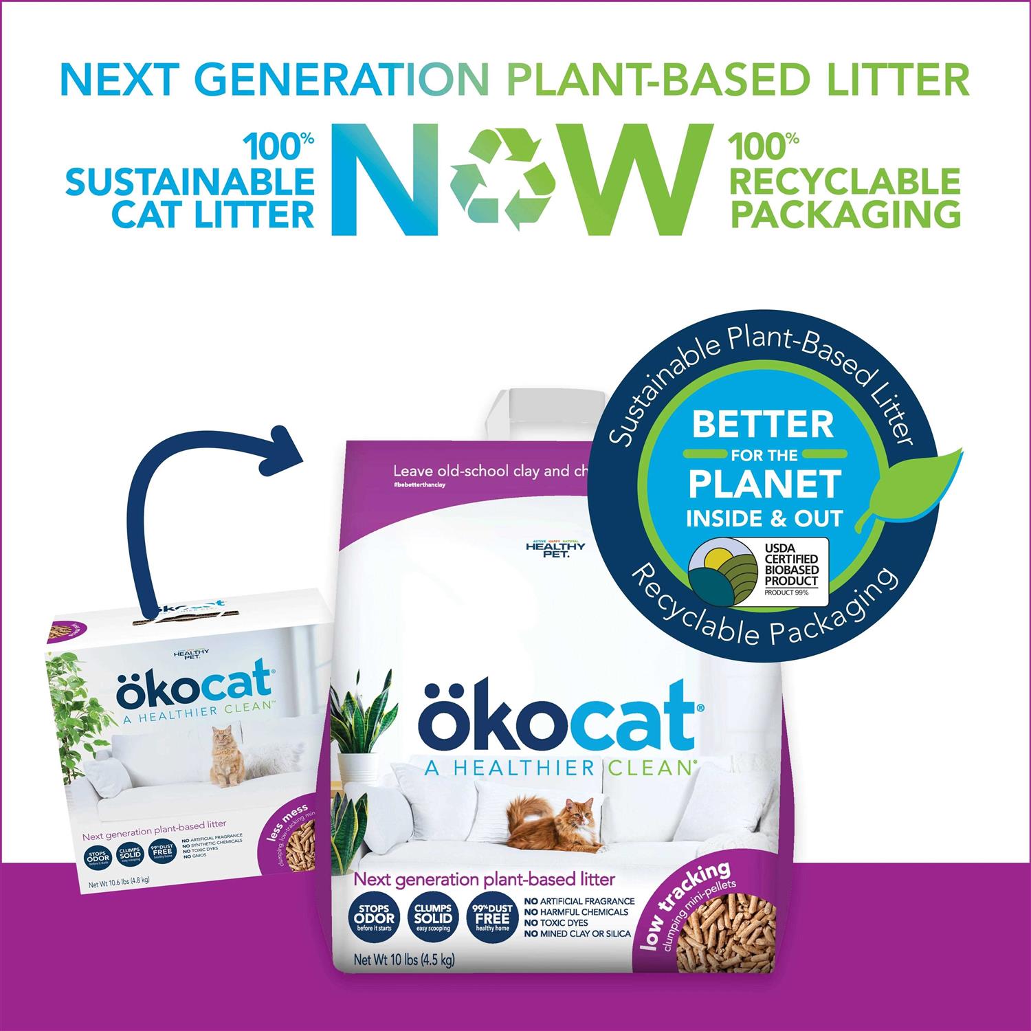 Low Tracking Clumping Wood Cat Litter M818