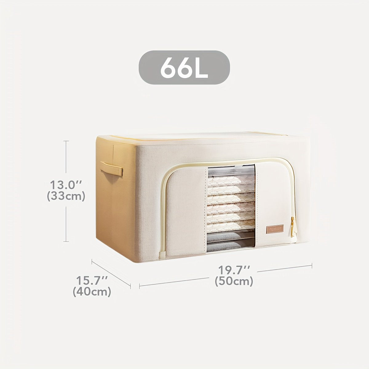 Steel Frame Storage Bins with Clear Window, Foldable Stackable, 2-Pack X90753