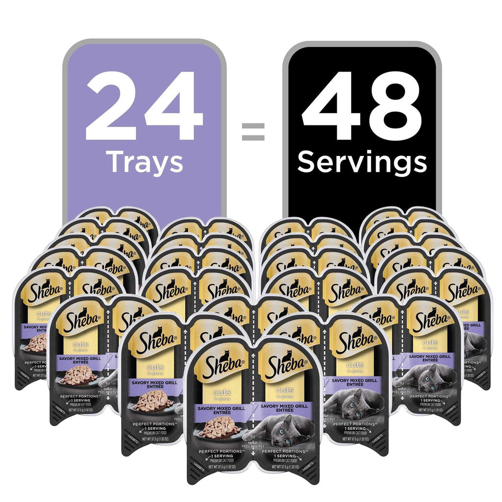 Wet Cat Food Cuts in Gravy Savory Mixed Grill Entree O1305