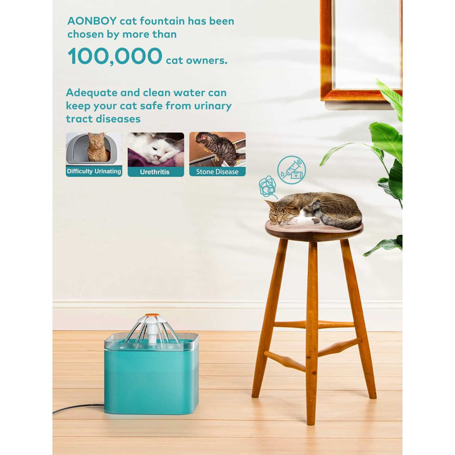 Cat Water Fountain 67oz/2L O1345