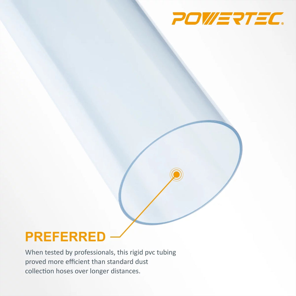 4-inch x 36-Inch Clear PVC Dust Collection Pipe B7225