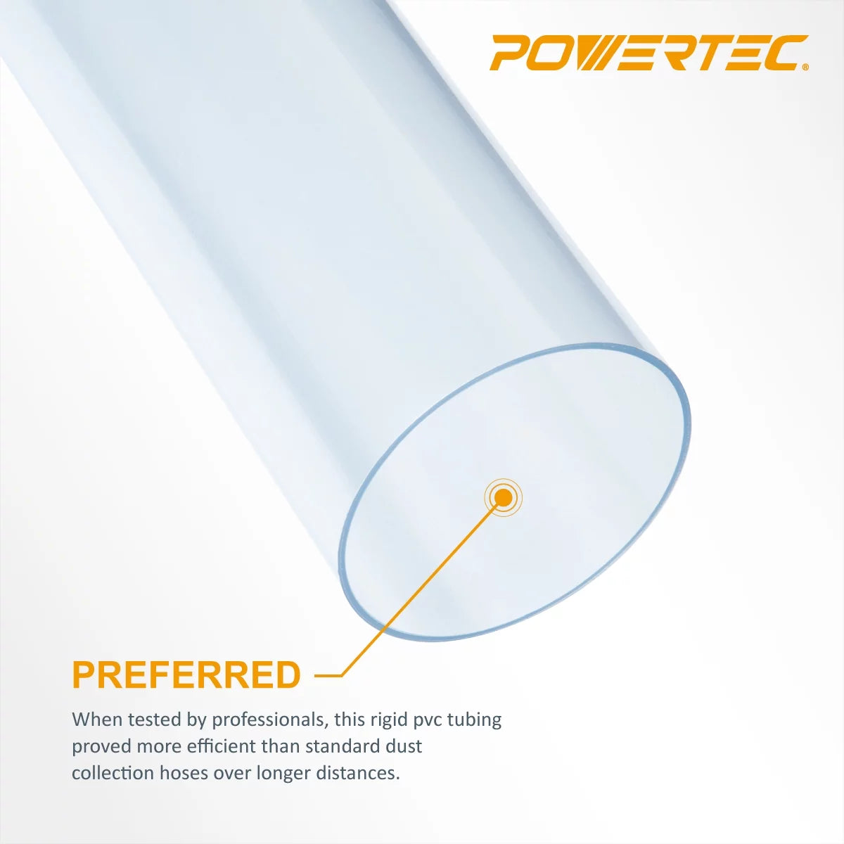 4-inch x 36-Inch Clear PVC Dust Collection Pipe B7225