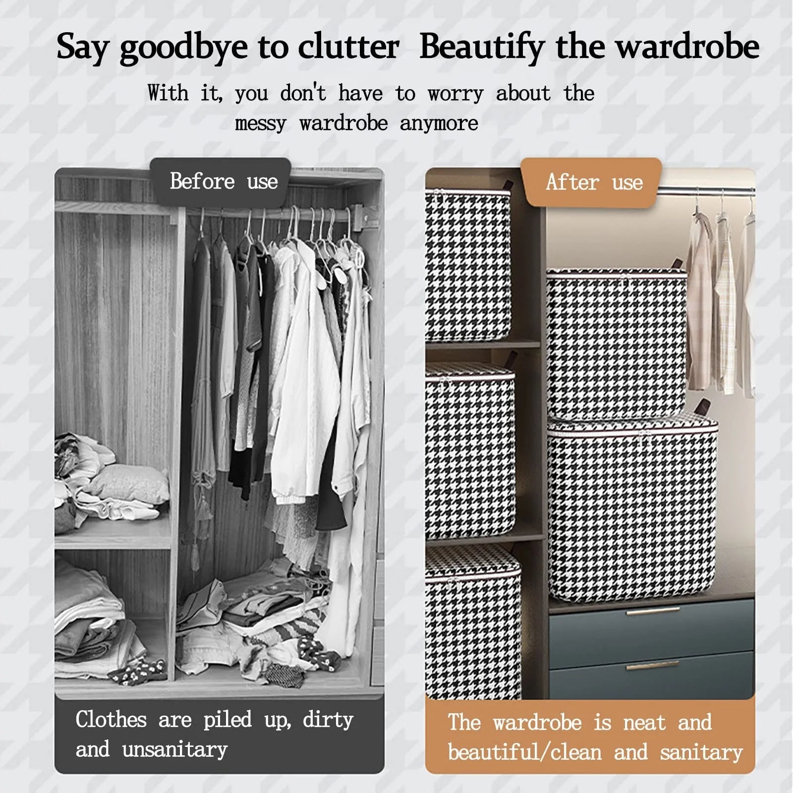 Portable Wardrobe Storage Bags with Wheels J536784