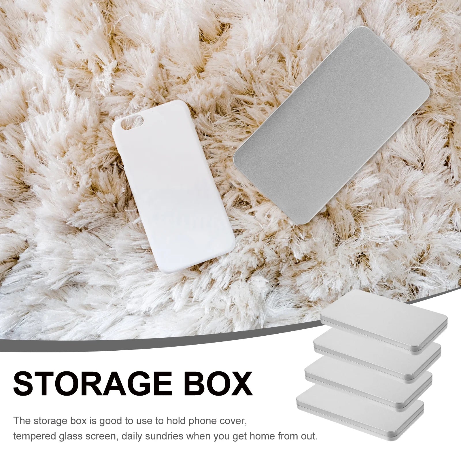 Clear Wicker Basket Storage Box P475483