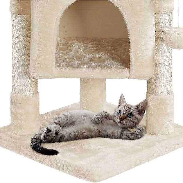 2-Level Plush Cat Tree with Condo M63991