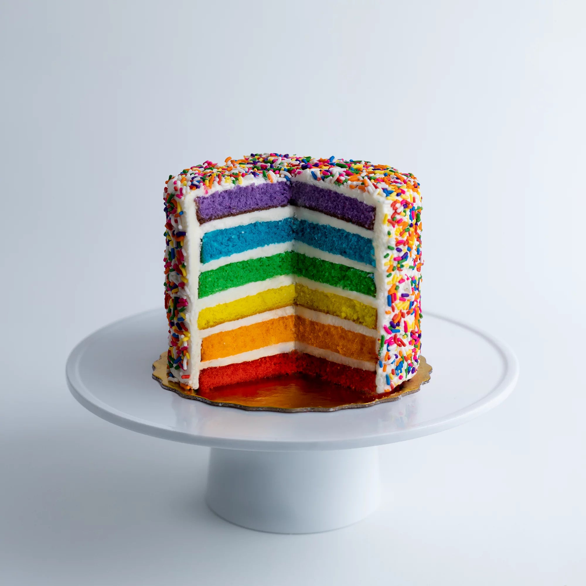 Vanilla Rainbow Cake, 6" Size, Serves 6 to 8 I959