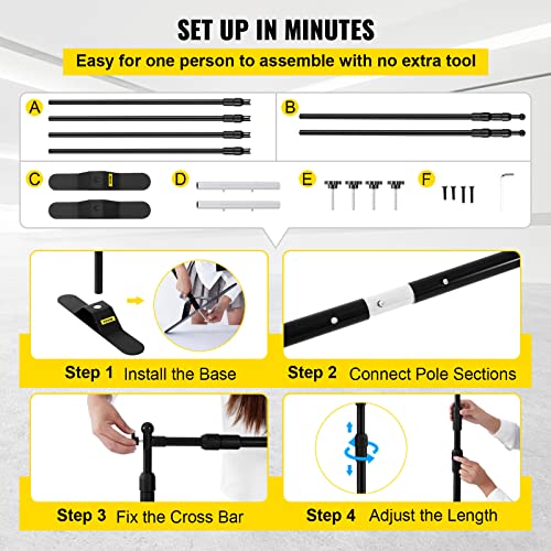 Backdrop Banner Stand 8 x 8 Ft Adjustable Height with Carrying Bag H6319