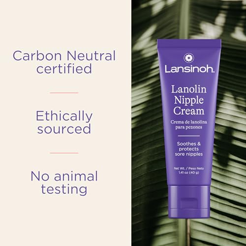 Lanolin Nipple Cream for Breastfeeding, 100% Natural, 1.41 Ounces W6677