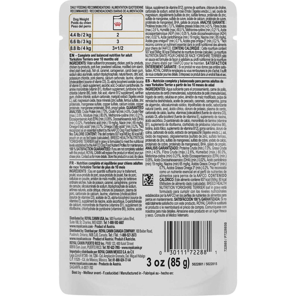 Yorkshire Terrier Adult Wet Dog Food J3413