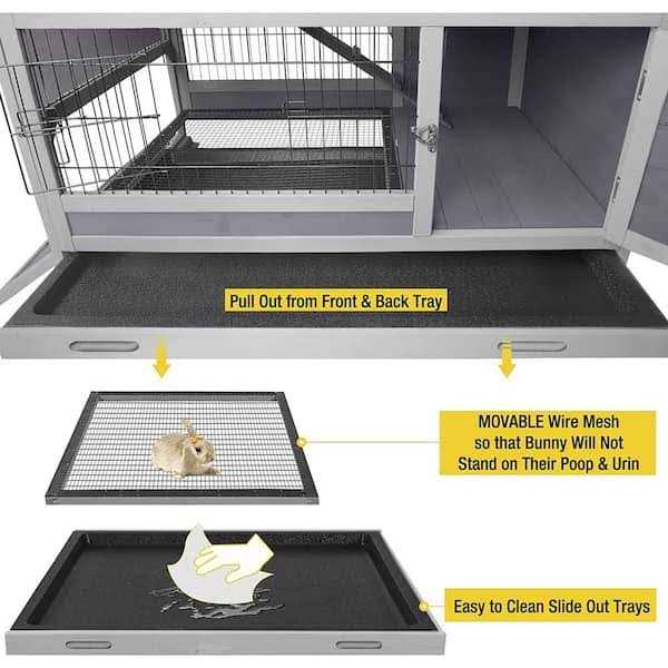 Outdoor Rabbit Hutch Bunny Cage T736