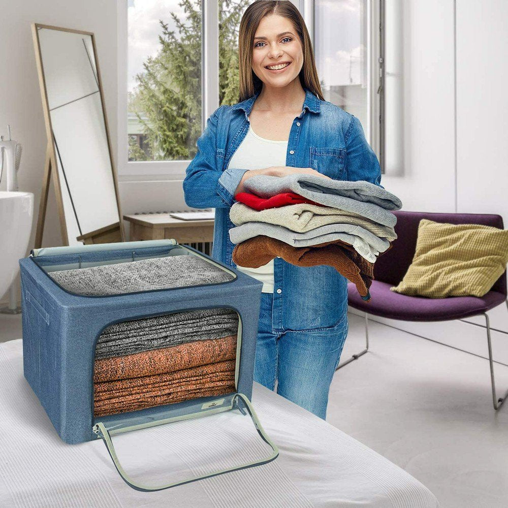 Stackable Clothes & Blanket Storage Bags - Underbed & Closet Organizer (2-Pack) M57322