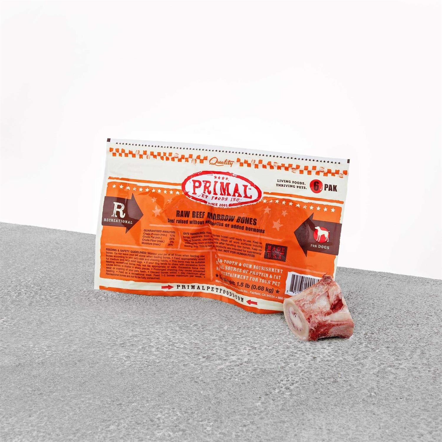 Primal-Raw Frozen Beef Marrow Bones - Pet Supplies online store