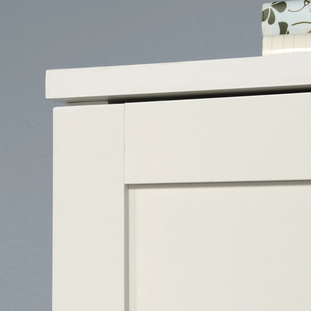 Wood Storage Cabinet, White Finish L333