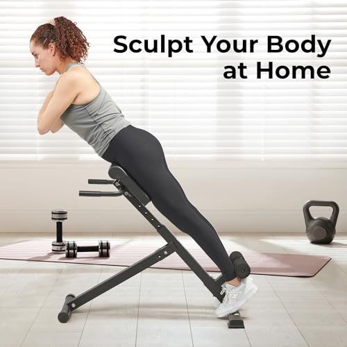 Roman Chair Hyperextension Bench for Glute, Hamstring and Lower Back V777