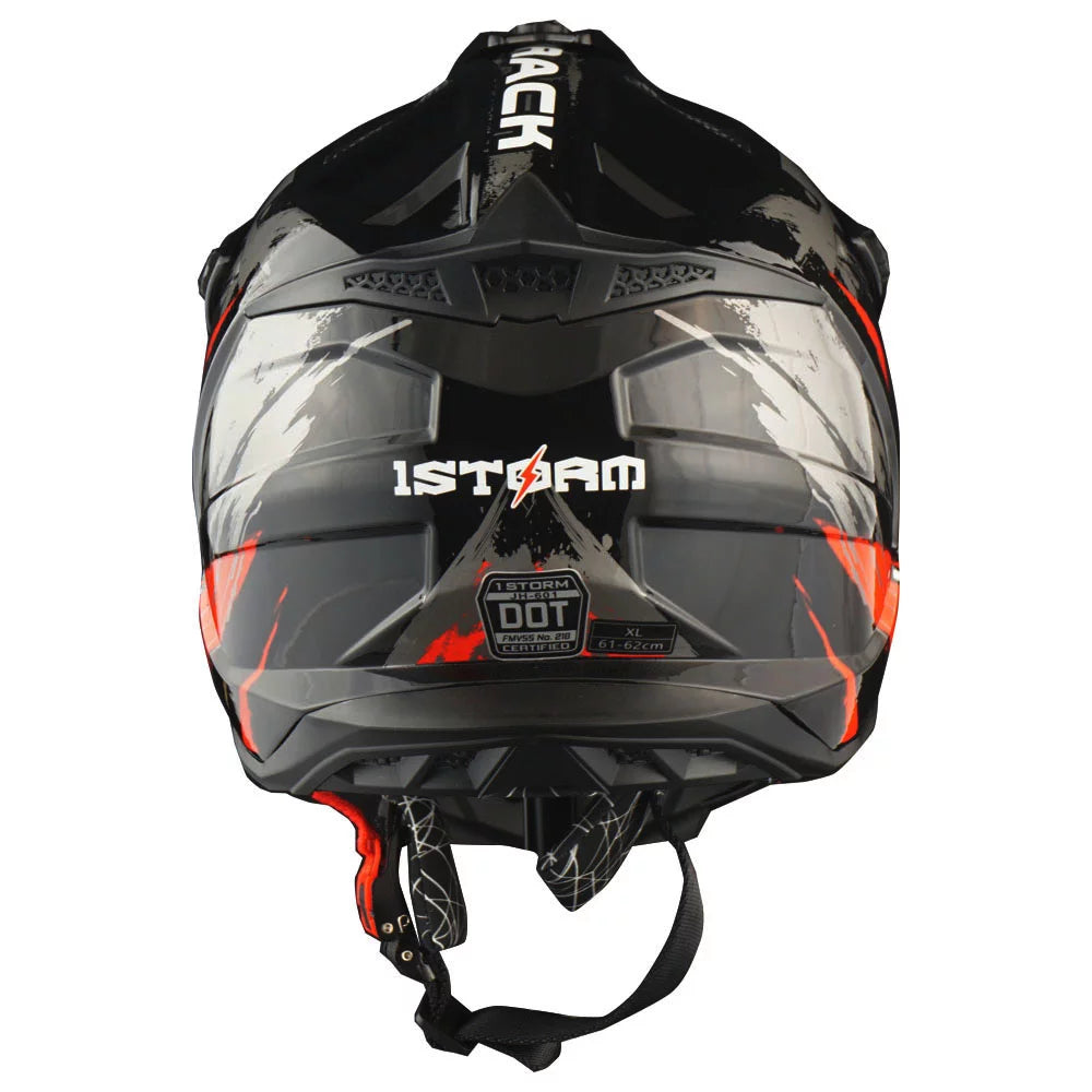 Adult Motocross Helmet with Goggles and Gloves Bundle D91556