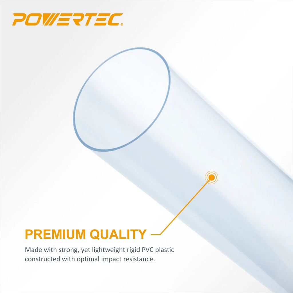 4-inch x 36-Inch Clear PVC Dust Collection Pipe B7225