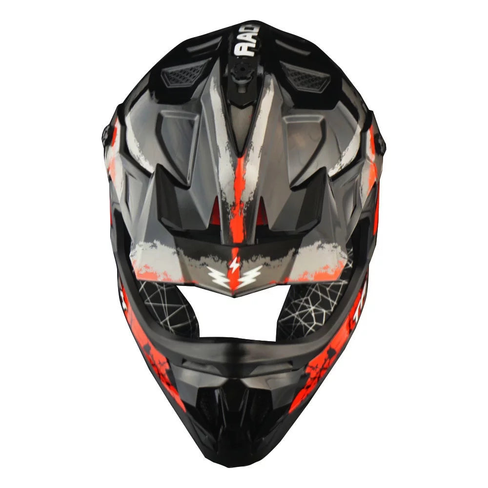 Adult Motocross Helmet with Goggles and Gloves Bundle D91556