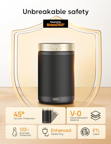Portable Space Heater for Indoor Use with Thermostat and Remote C266