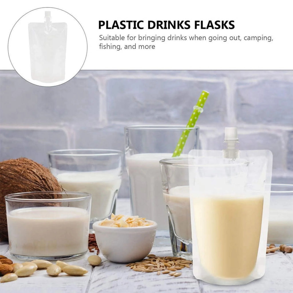 50PCS 100Ml Leak Proof Stand Up Pouch for Beverage Juice Milk Coffee L809
