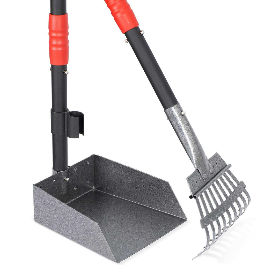 Heeyoo Dog Pooper Scooper, Dog Poop Tray and Rake Set - Pet Supplies online store