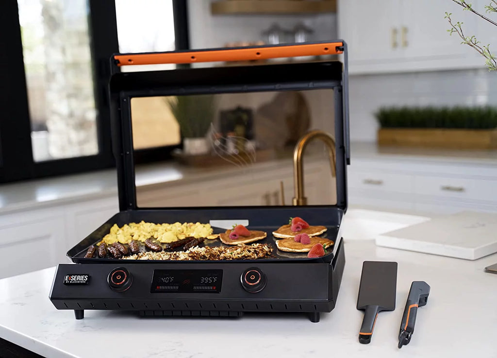 22 Inch Electric Griddle Nonstick with Lid, Tabletop with Accessories and Gloves A1332