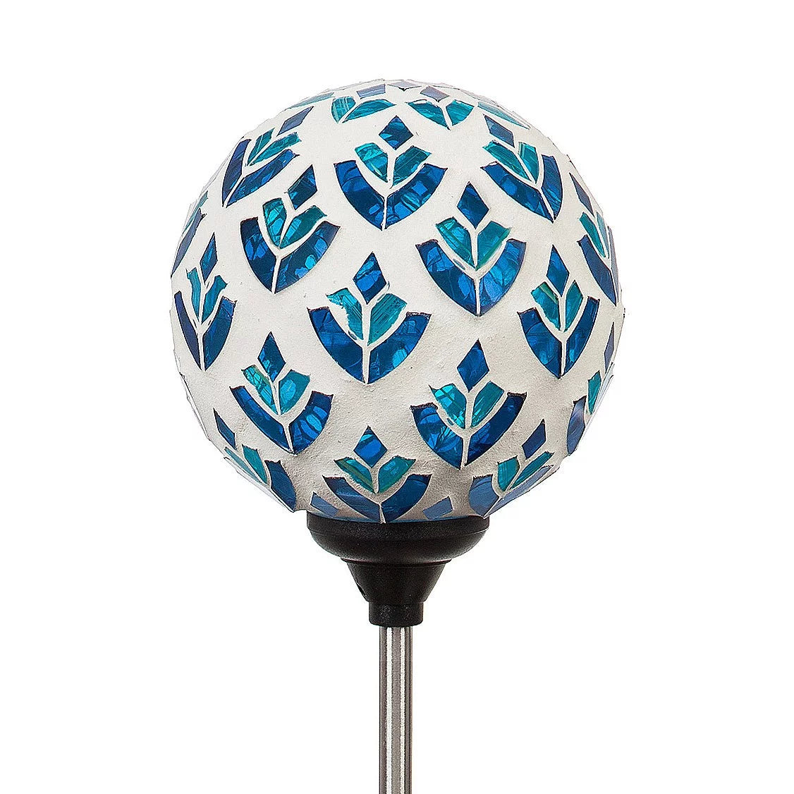 22" Solar Mosaic Globe Garden Stakes, Peacock Blue C22776