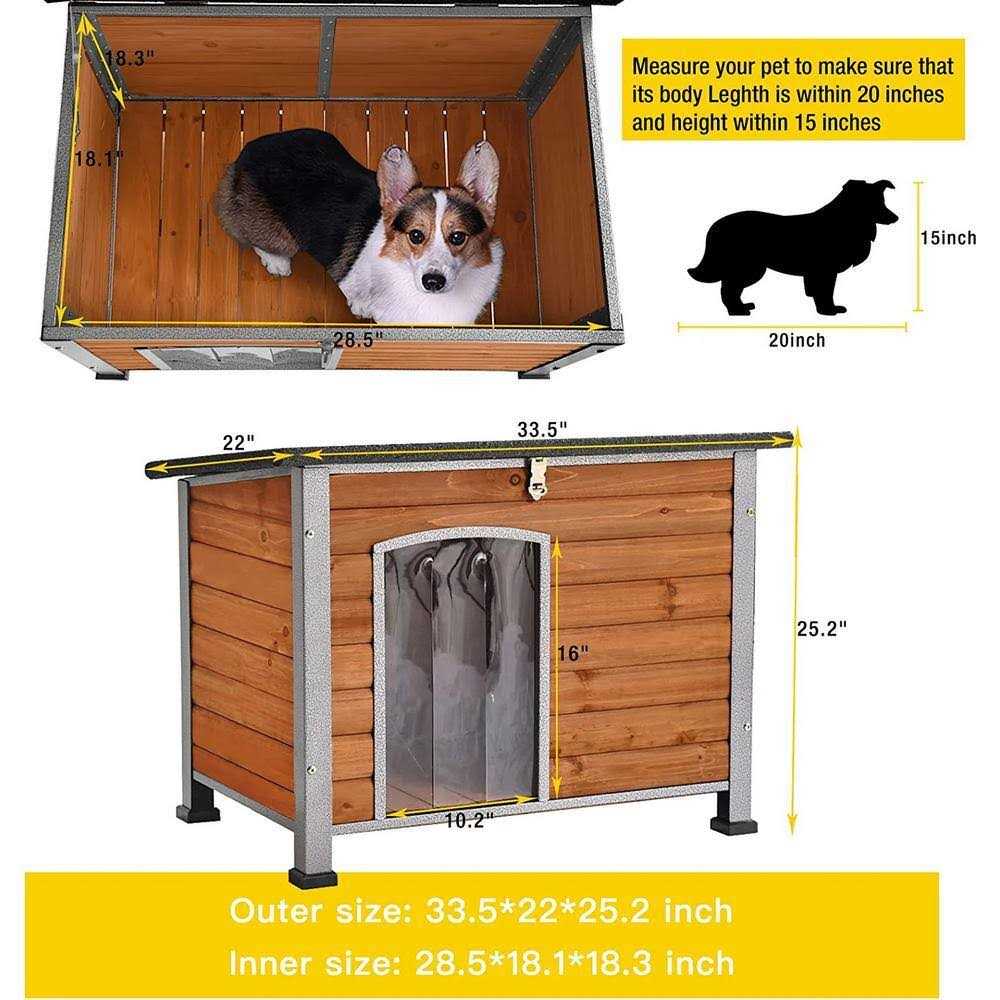 Wooden Dog Crate House with Iron Frame U2503