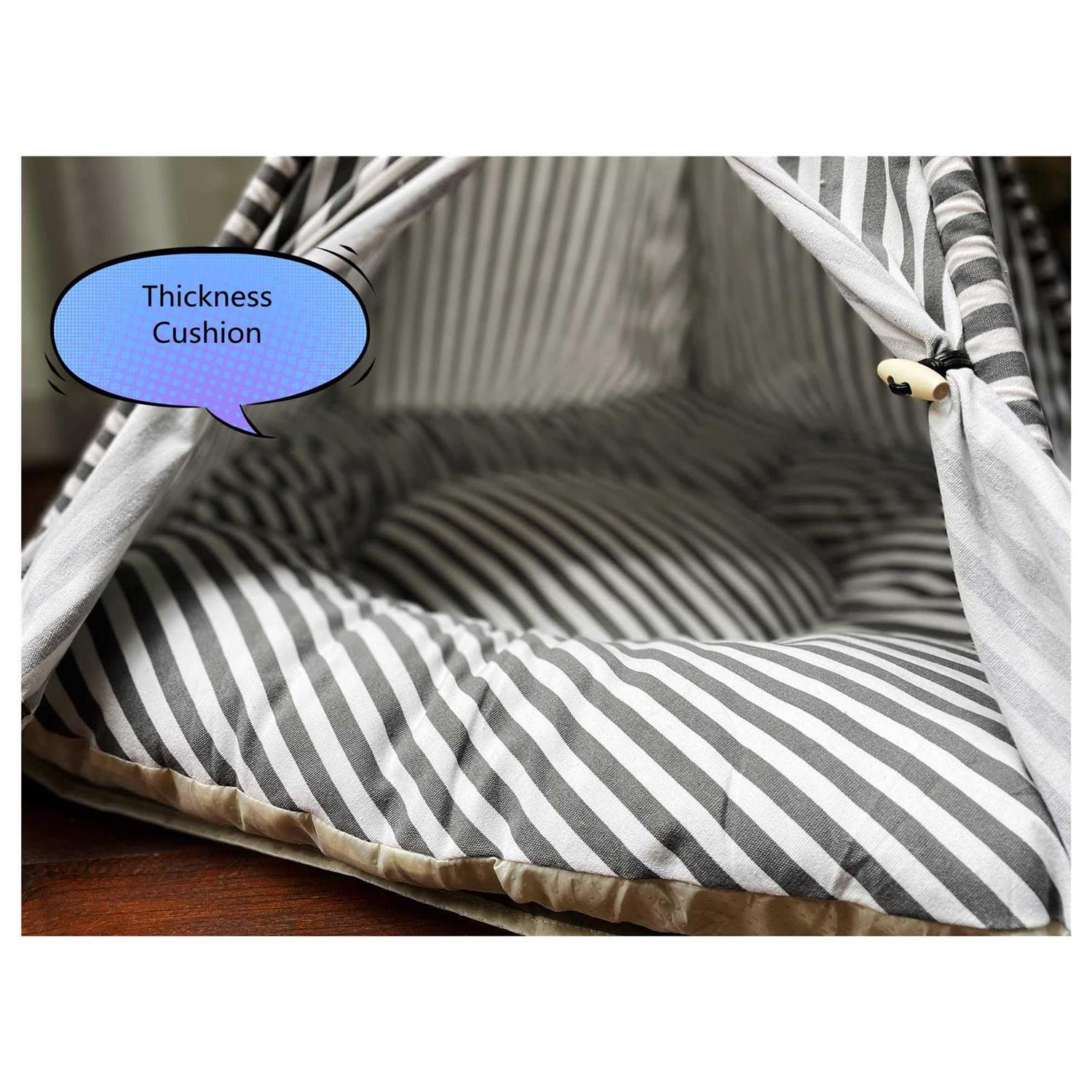 Pet Teepee Tent for Dog with Thick Cushion, 28 Tall L658