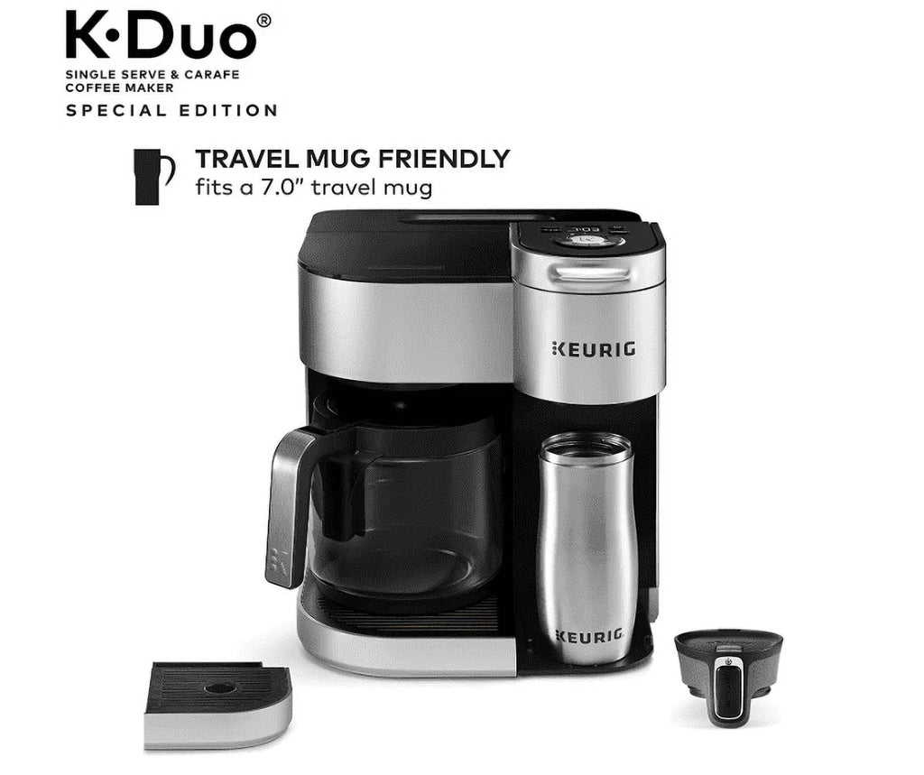 Single Serve and 12-Cup Drip Coffee Maker with K-Cup Pod Compatibility, Silver G8881