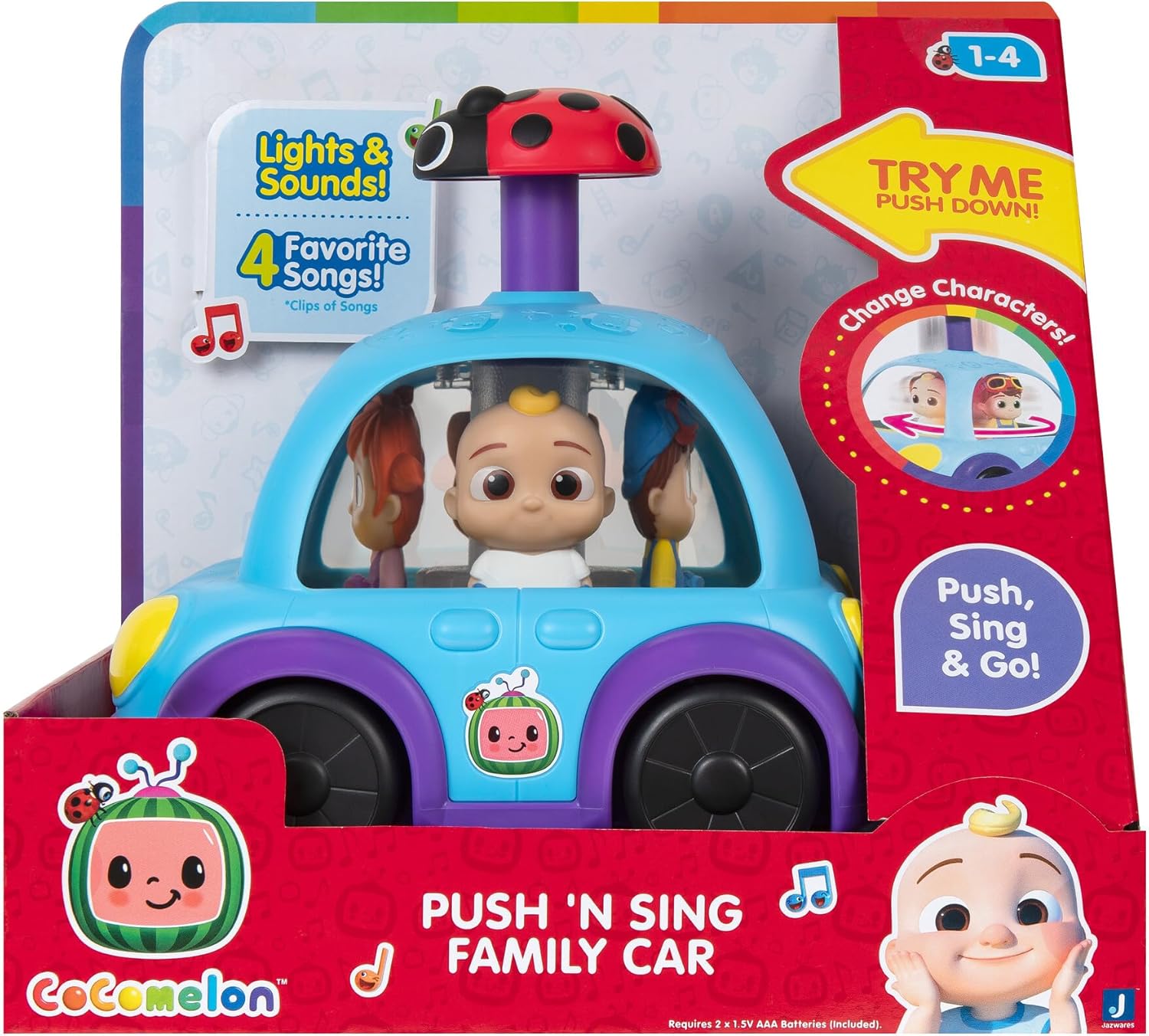 Musical Light-Up Push Car for Toddlers Y500