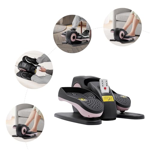 Seated Pedal Exerciser for Seniors, Quiet Mini Elliptical Machine with Remote Control I979