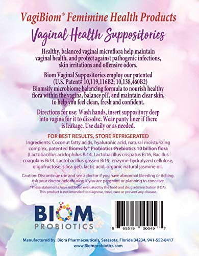 Probiotic Suppository for Vaginal pH Balance and Odor Control (30 Count) S6611