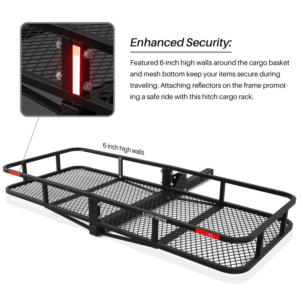 Folding Cargo Carrier Luggage Basket 2" Receiver Hitch 60" T60298