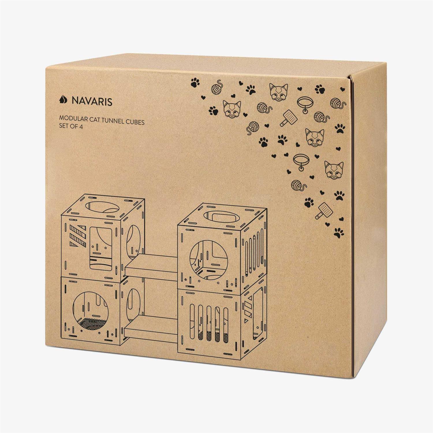 Modular Cardboard Cat House DIY Play Tower for Small Cats D615566