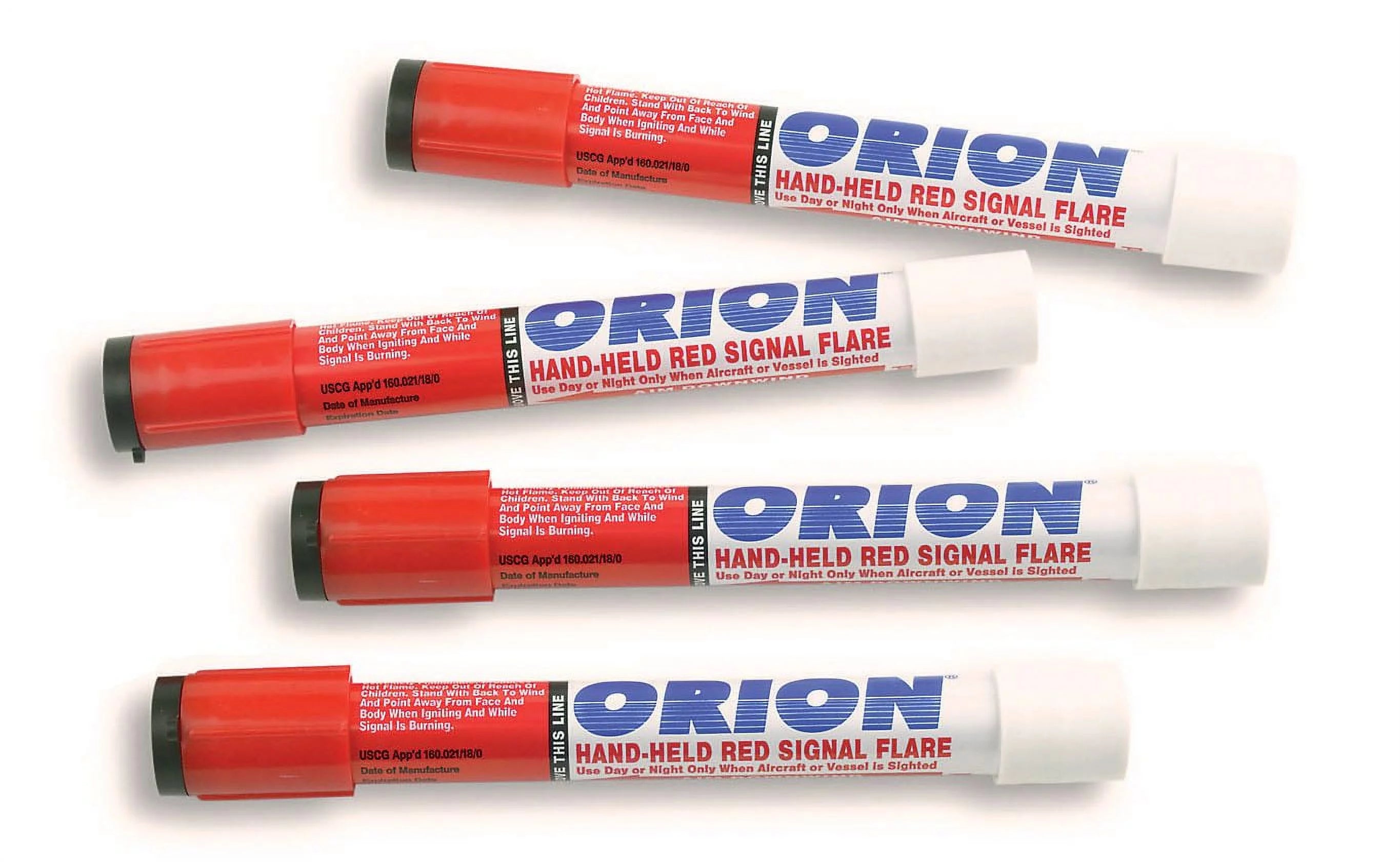 Red Handheld Marine Boating Flares 4 Pack J854432