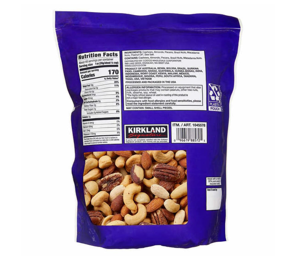 Salted Mixed Nuts, 2.5 lbs L401570