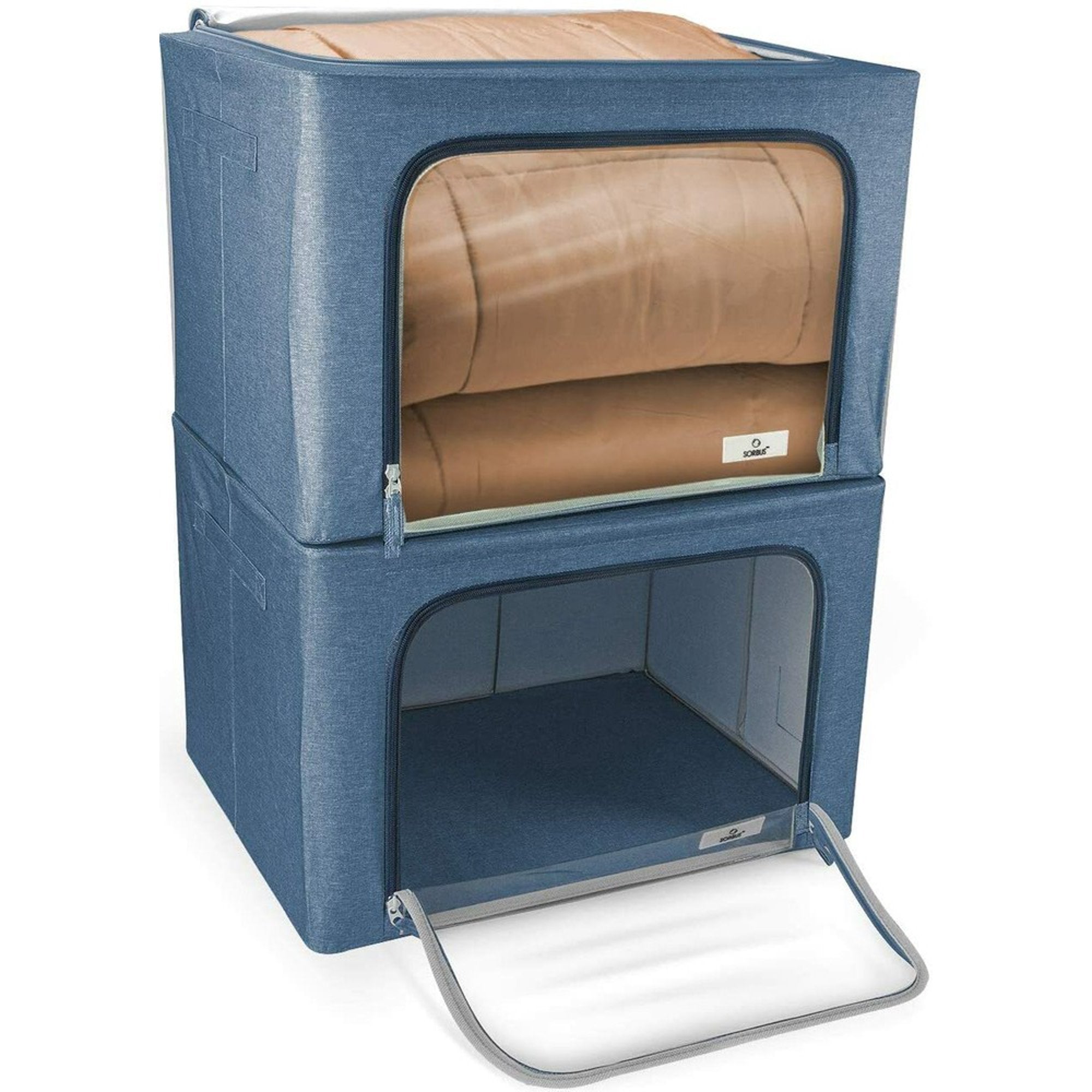 Stackable Clothes & Blanket Storage Bags - Underbed & Closet Organizer (2-Pack) M57322