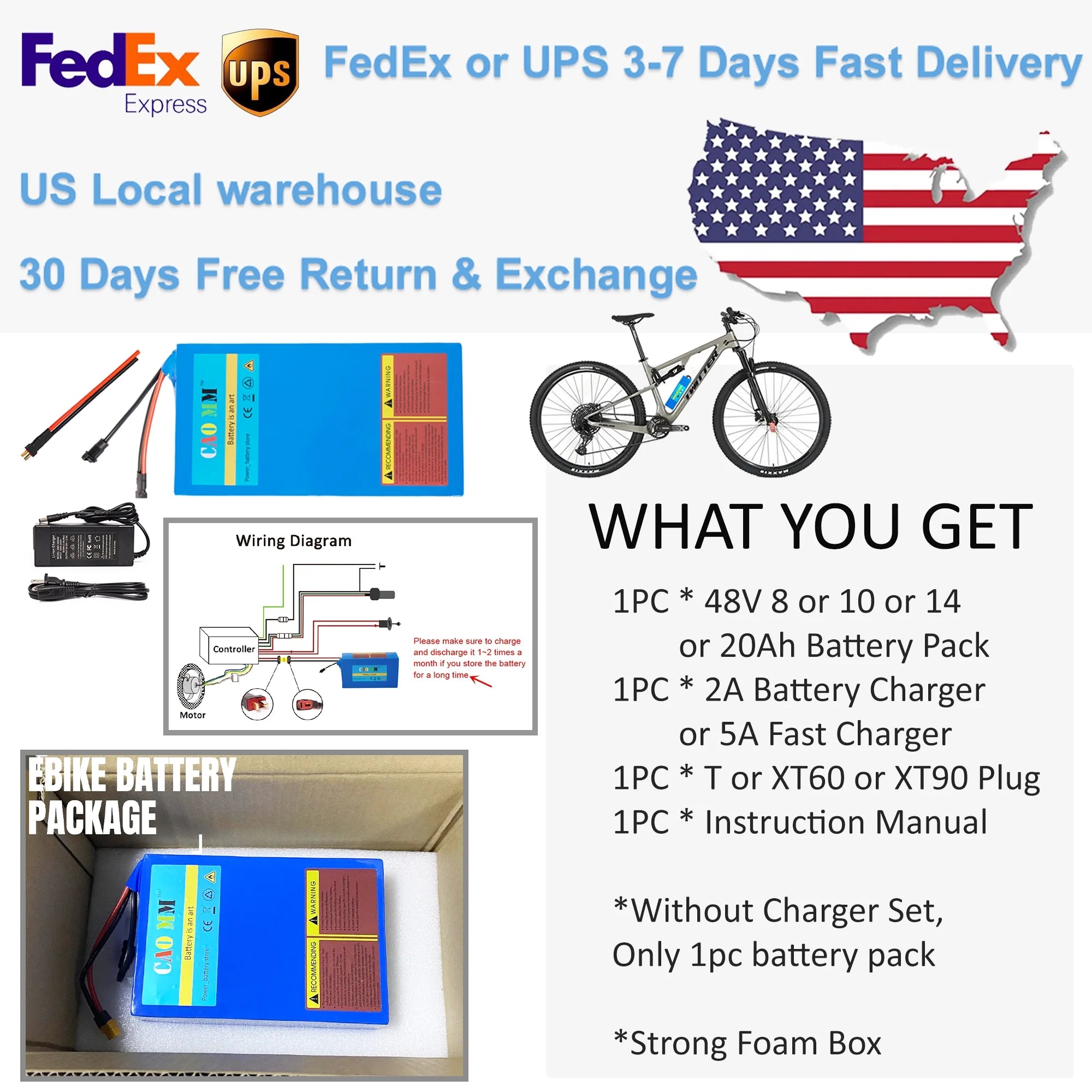 48V 20Ah Lithium Ebike Battery with Charger R3453