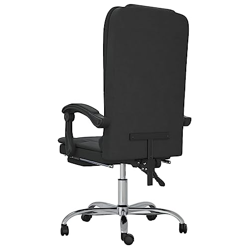 Massage Reclining Office Chair Black Velvet G5765