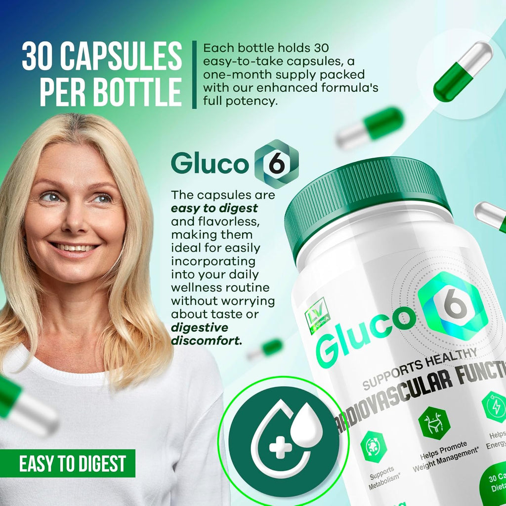 Gluco 6 Blood Support Capsules, 90 Count W89589