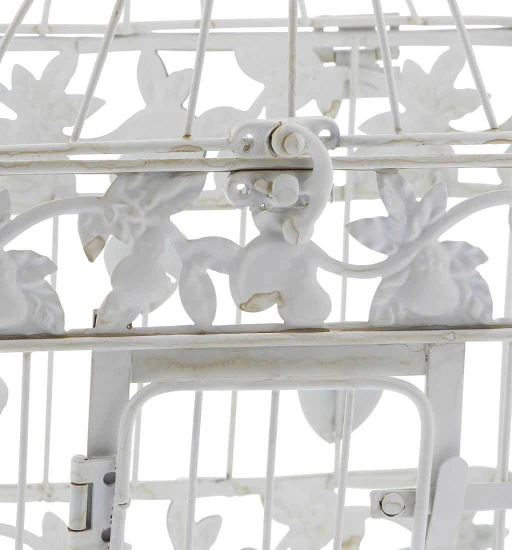 Vintage Metal Birdcage, 22 Inch, White I630587