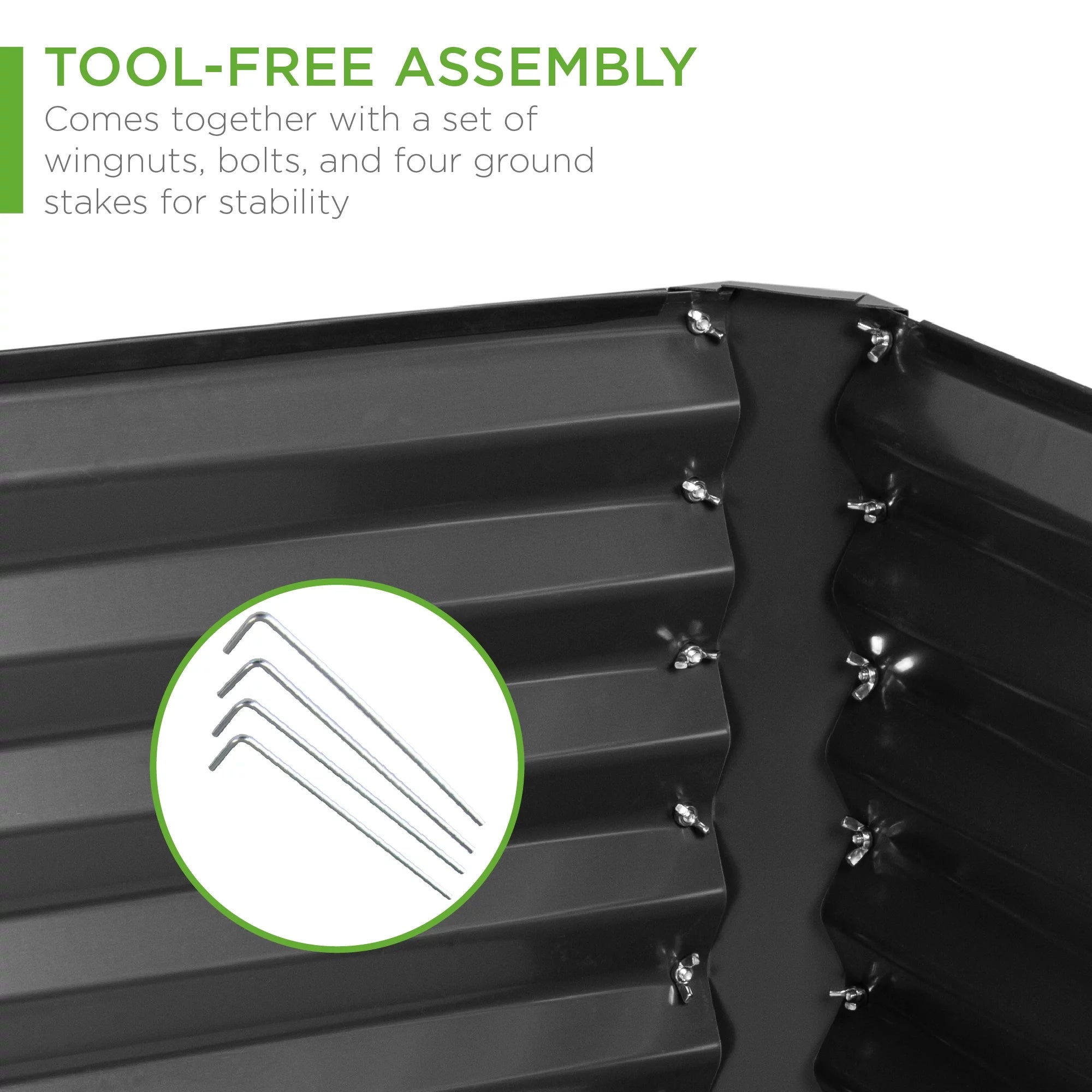 Outdoor Metal Raised Garden Bed for Vegetables, Flowers, Herbs Y304