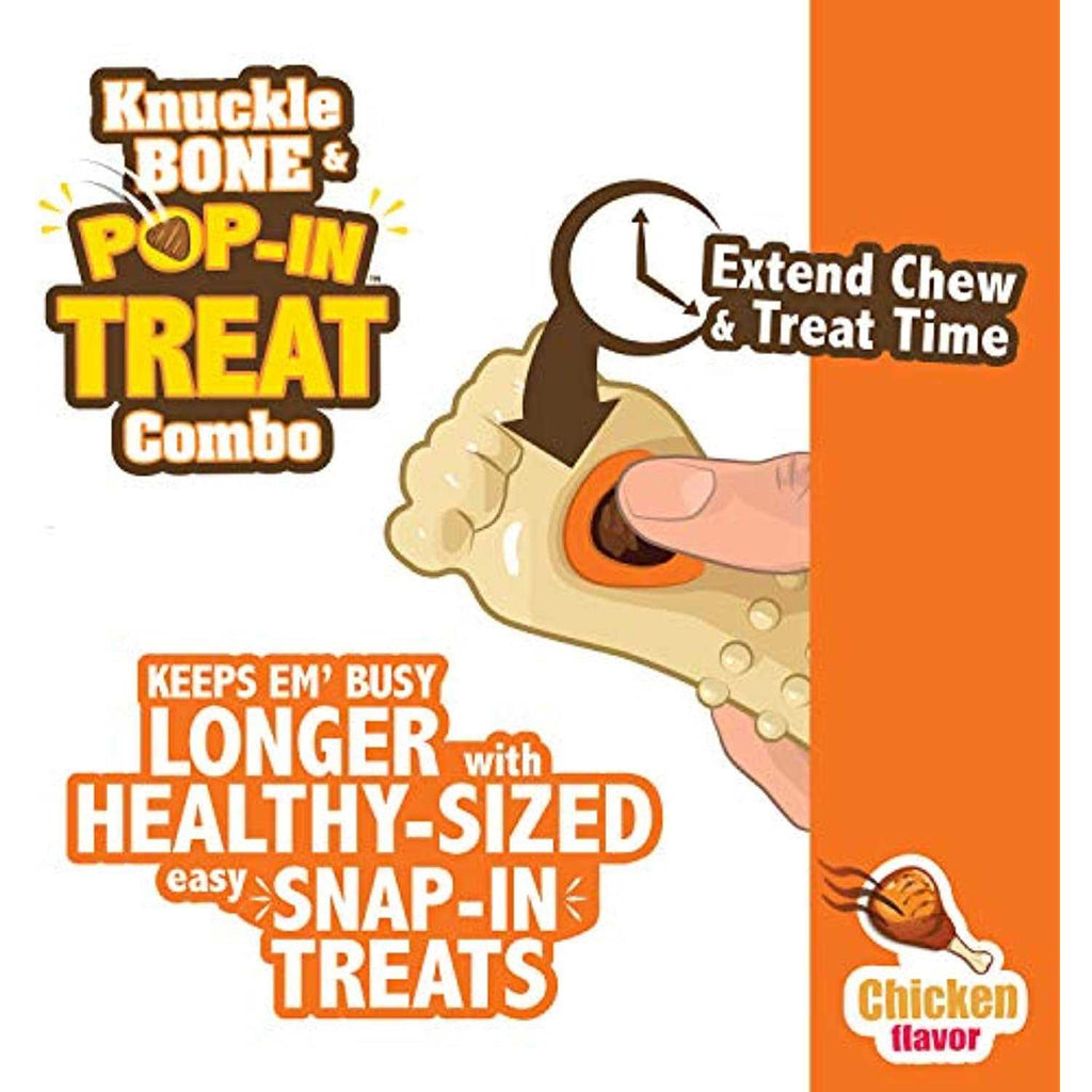 Chicken Knuckle Bone & Treat Combo Dog Toy J493
