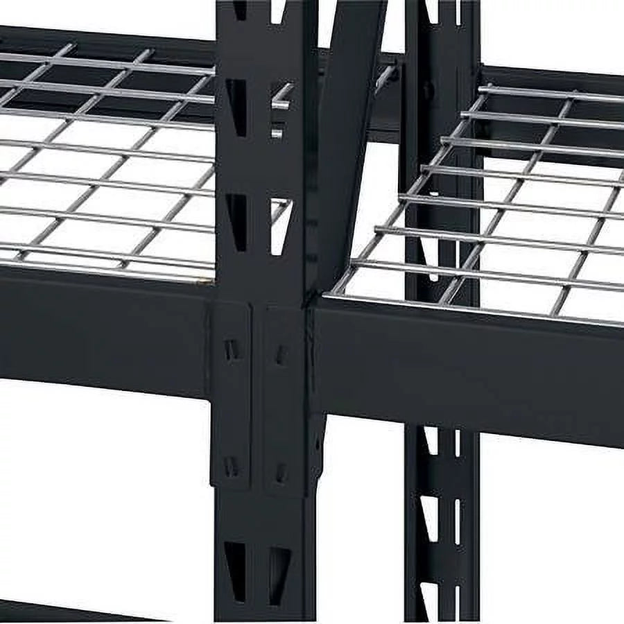 4-Tier Welded Steel Storage Rack, Black X333191