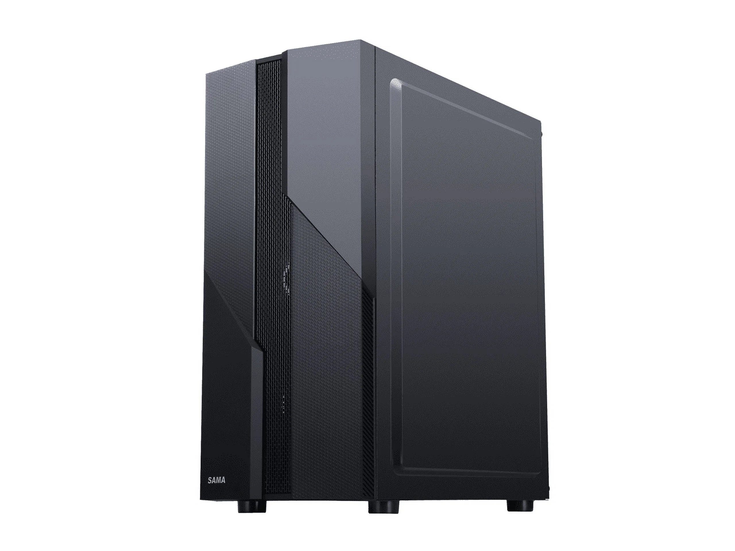 Black USB 3.0 Steel Tempered Glass ATX Mid Tower Gaming Computer Case with 4 x 120mm LED Fans K478587
