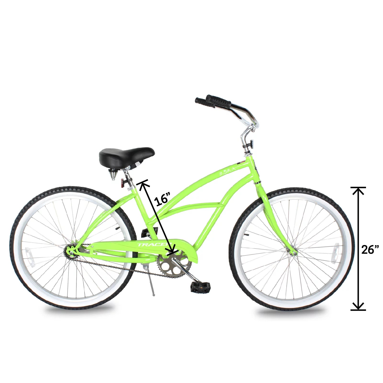 26 Inch Beach Cruiser Bike for Adult, Steel Frame, Coaster Brake B355632