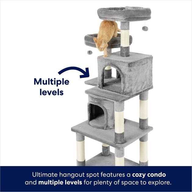 Faux Fur Cat Tree Condo I2914