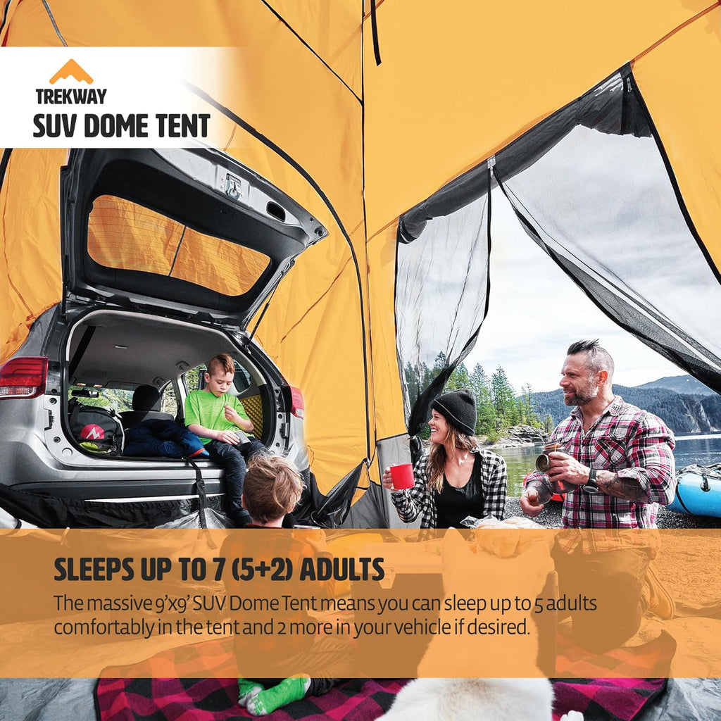 Waterproof Instant Camping Tent for SUV, 9 x 9 ft, Sleeps 7 N2863