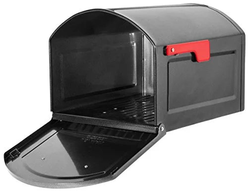 Galvanized Steel Post Mounted Mailbox, Pewter M364249